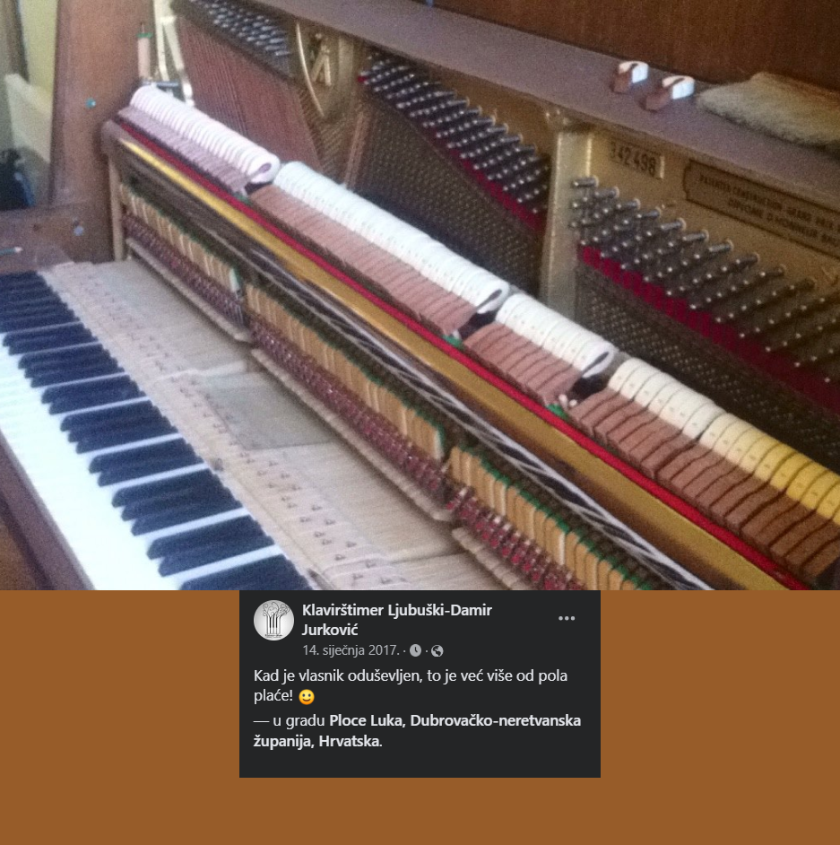 Bočni pogled na klavir