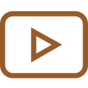 Youtube icon brown